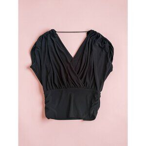 WHITE HOUSE BLACK MARKET WHBM Black Ruched Top Size XXS